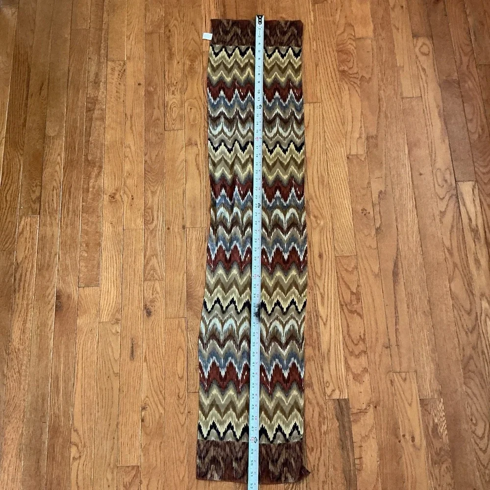 Echo Scarf 100% Silk Brown & Black 10